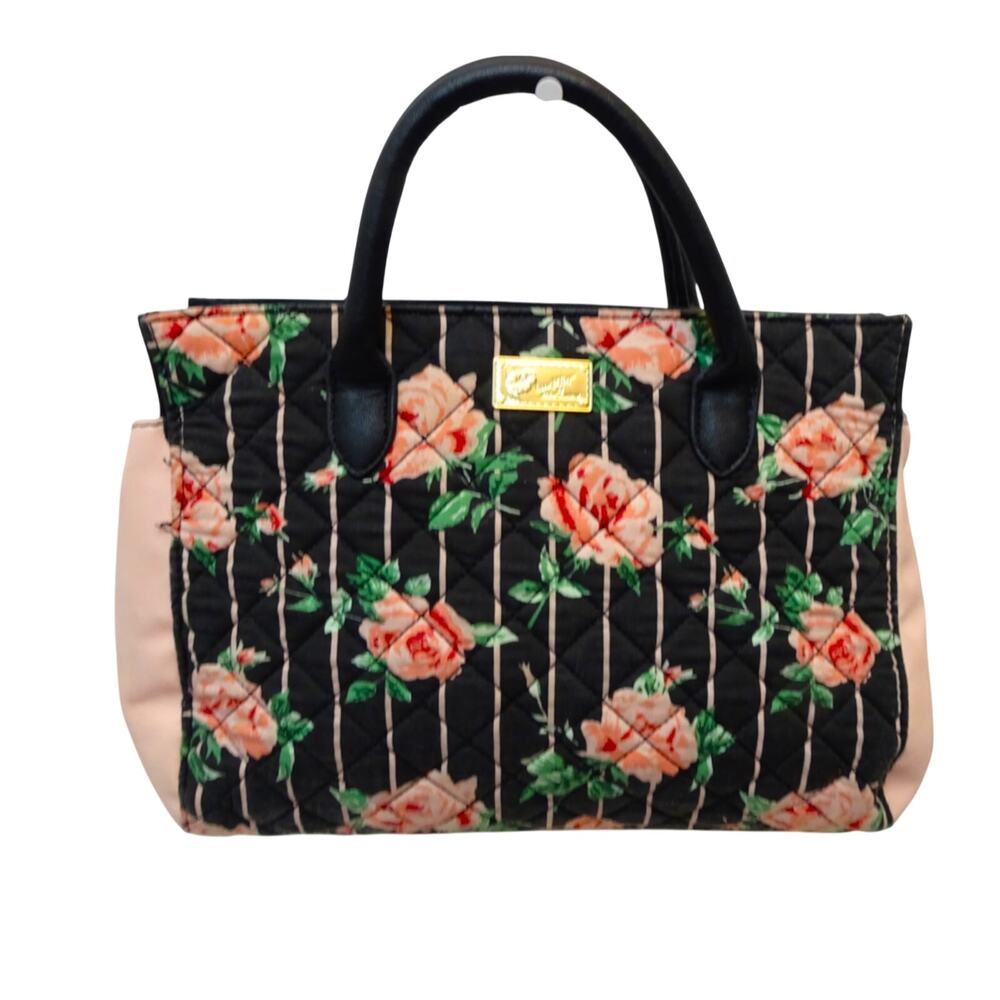 Luv Betsey by Betsey Johnson Quilted Floral Handbag – Pink Sides